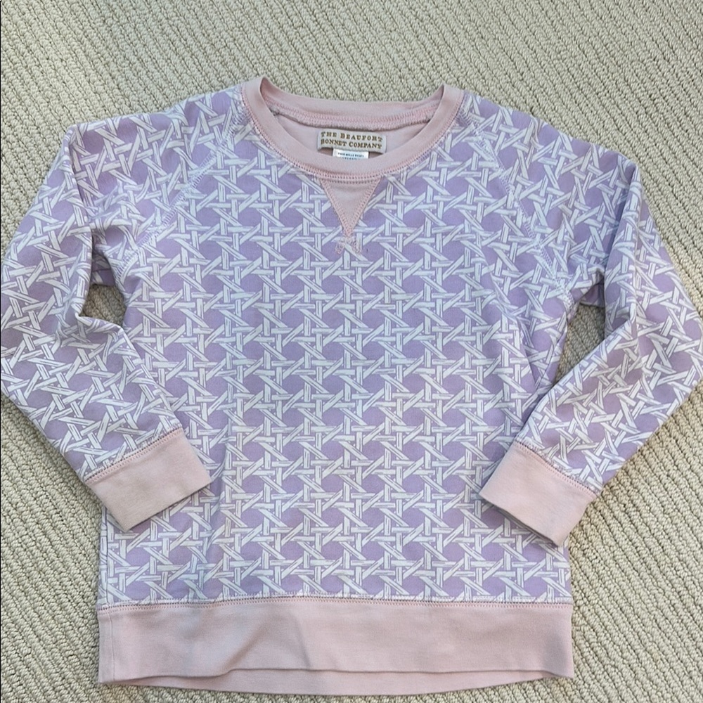 The Beaufort Bonnet Company Purple Sweatshirt with Ribbed Trim
